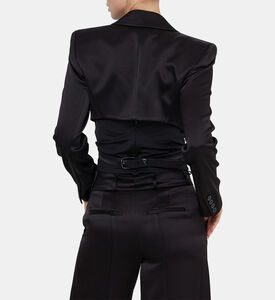 Leone Cropped Wrap Blazer