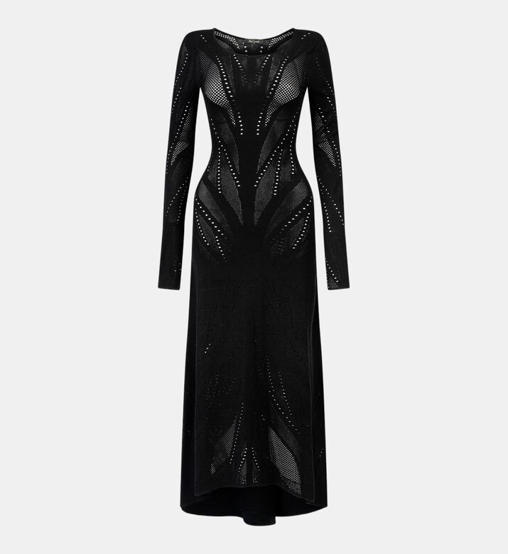 Semi-sheer Long Sleeve Dress