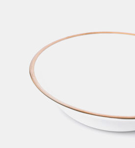 Gold-rimmed Porcelain Breakfast Bowl