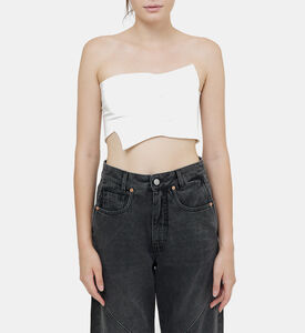 بلوزة قصيرة باندو بأكمام ملفوفة