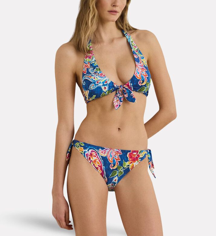 Ralph Lauren Tie-front Halter Swim Bra, Model View
