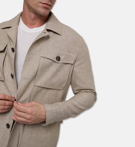 Pal Zileri Flap Pockets Structured Jacket, Camel, 52, Model View