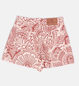 Cotton Paisley-print Straight-fit Shorts