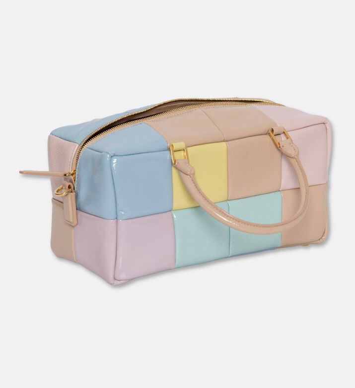 Mlouye Grid Leather Quilted Pattern Bag, Multicolor, Packshot View