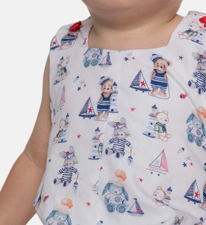Damien Cotton All-over Print Dungaree
