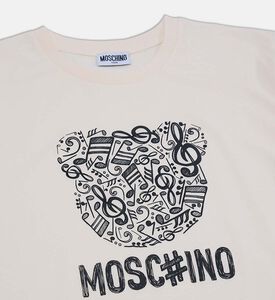 Moschino BKT Teddy Bear Musical Graphic T-shirt, Ivory, 14y, Packshot View