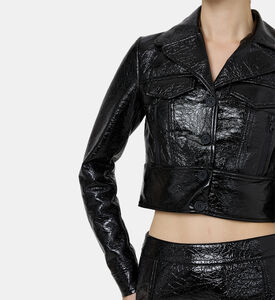Cropped Vinyl Jacket