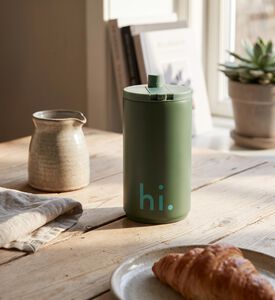 Design Letters Life Tritan Mini Travel Mug, Green, 350-ml, Model View