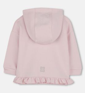 كارديغان صوف بغطاء رأس بطبعة شعار