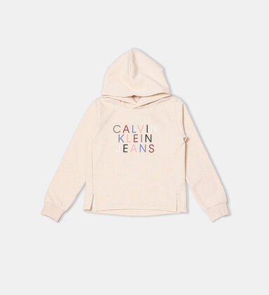 Color Logo Fleece Hooded Sweatshirt
