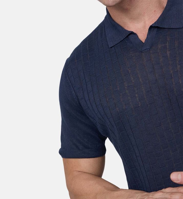 Linen Knitted Polo Shirt Linen Knitted Polo Shirt