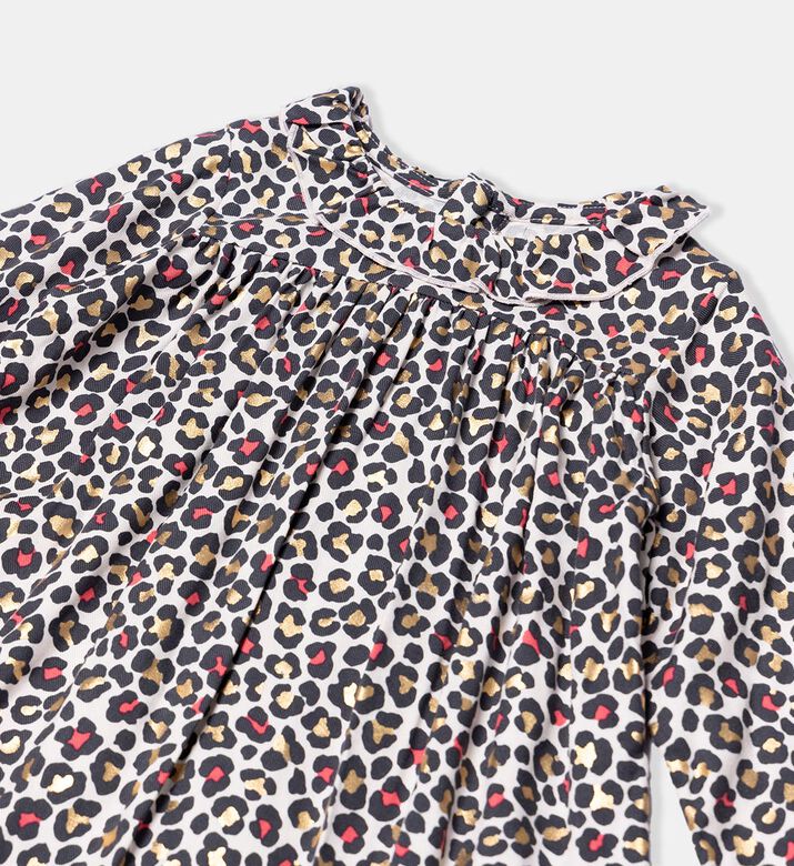 طقم فستان وسروال داخلي بتفاصيل ذهبية