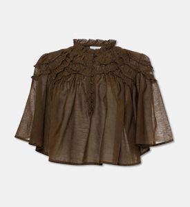 Isabel Marant Ruffle-detail Short-sleeve Top, Packshot View
