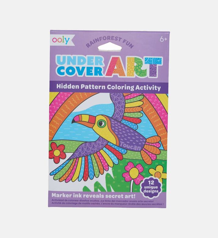 Undercover Art Hidden Pattern Rainforest Fun Coloring Activity
