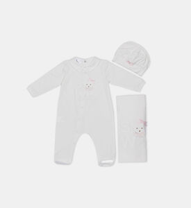 طقم دنغري بتطريز دب 3 قطع