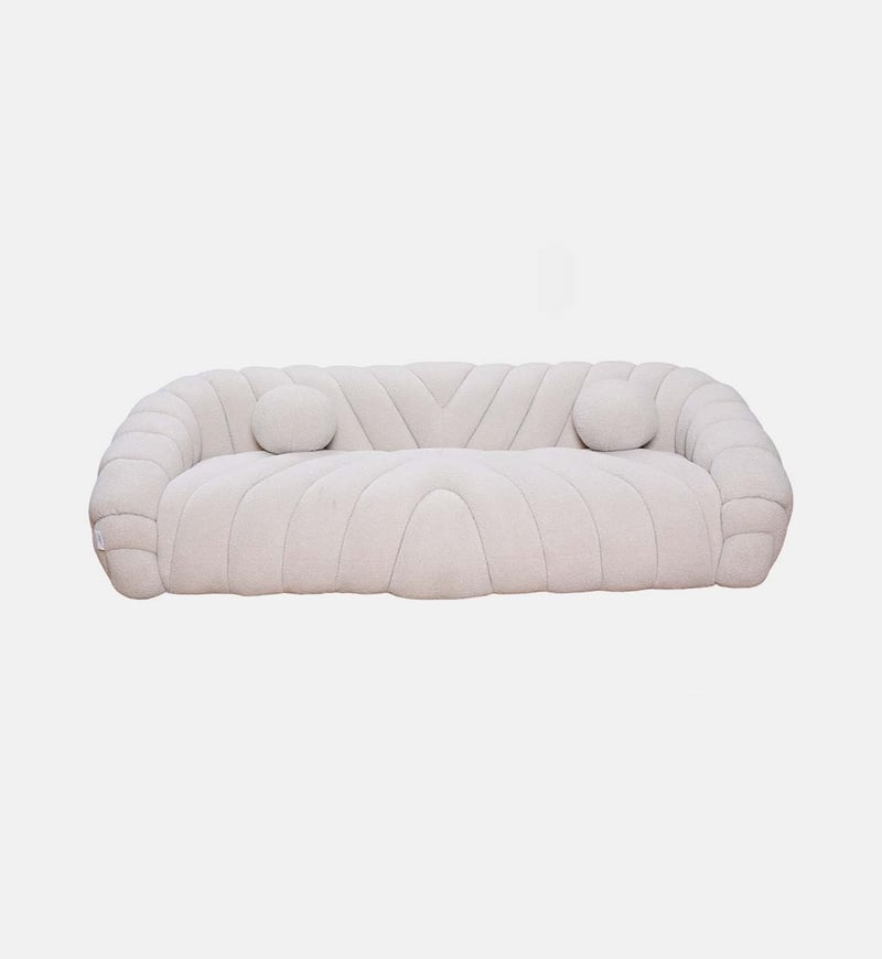Wave-patterned 3-seater Sofa