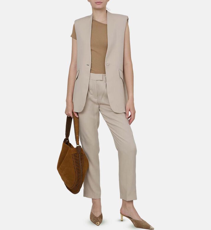 Sleeveless Side Pockets Jacket