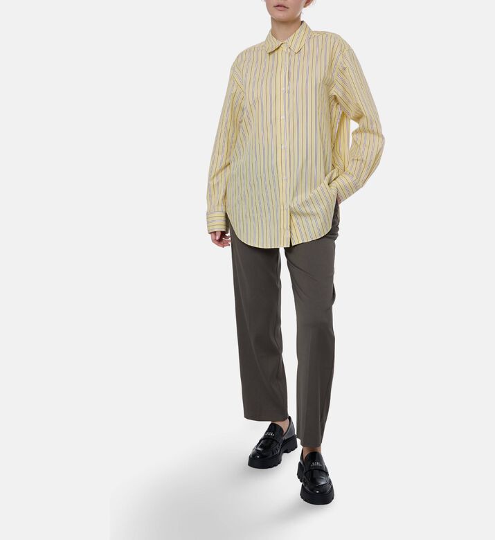 Samsoe Striped Oversized Shirt, Model View