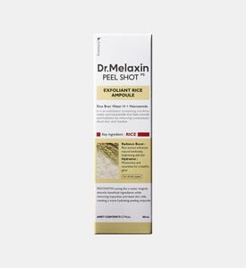 Dr. Melaxin Peel Shot Exfoliating White Rice Ampoule, Packshot View Dr. Melaxin Peel Shot Exfoliating White Rice Ampoule, Packshot View