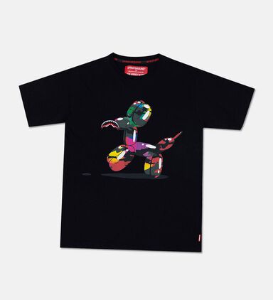 Dog Joker Print Cotton T-shirt