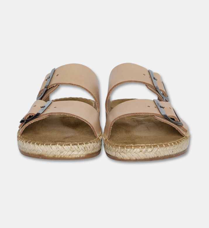 Salvi Double-buckle Espadrille Slide Sandal, Beige, Eu-41, Packshot View
