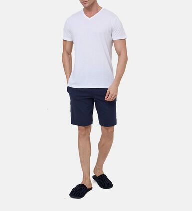 Cotton V-neck Short Sleeve T-shirt