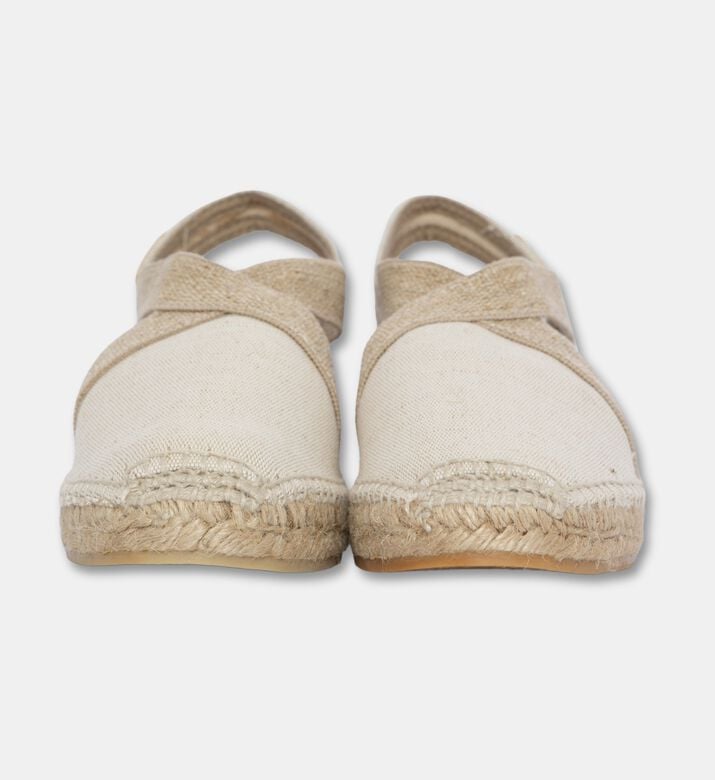 Toni Pons Verdi Vegan Canvas Wedge Espadrille, Off-white, Eu-42, Packshot View