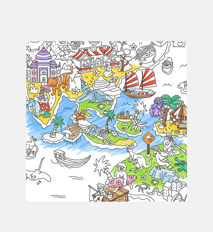 Atlas Large Coloring Poster