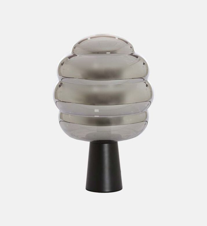 Light and Living Misty Glass Table Lamp, 30x30x46-cm, Grey, Packshot View