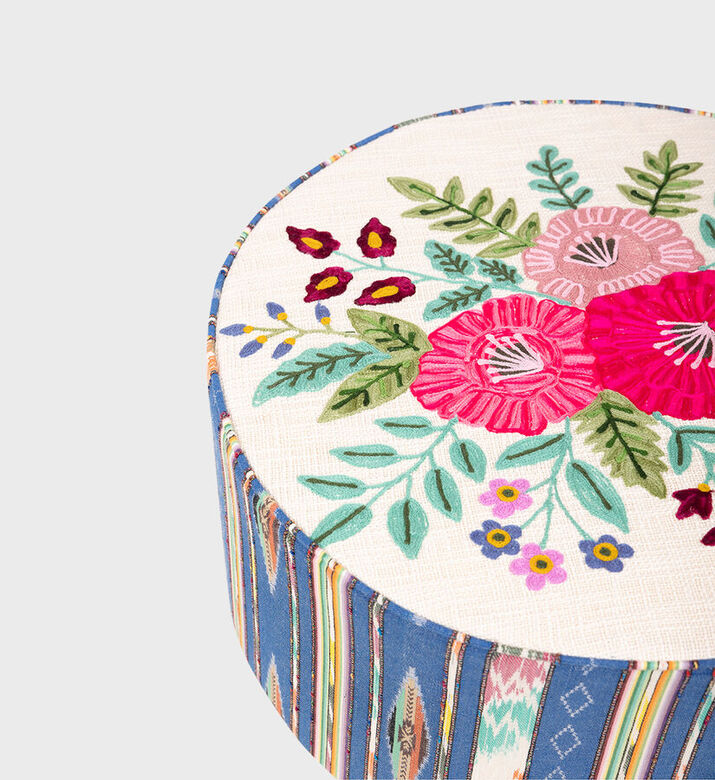 Daffodil Mango Wood Ottoman