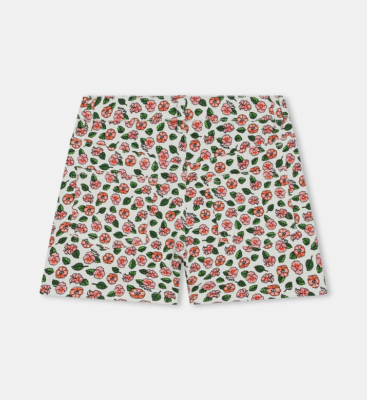 شورت تويل قطن بطبعة أزهار