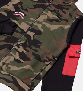 هودي بسحاب بطبعة نمر مموهة