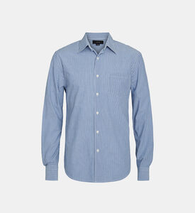 قميص مخطط بأكمام طويلة