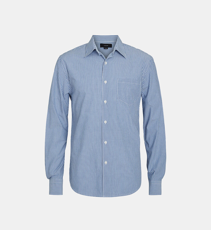 قميص مخطط بأكمام طويلة