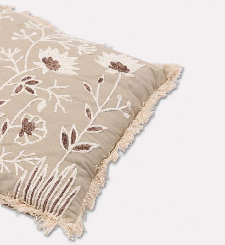 Home Deco and More Petal Embroidered Filled Cushion, Packshot View