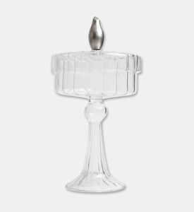 Byleasfeir Glass Silver Base Maamoul Bowl, Silver, S, Packshot View