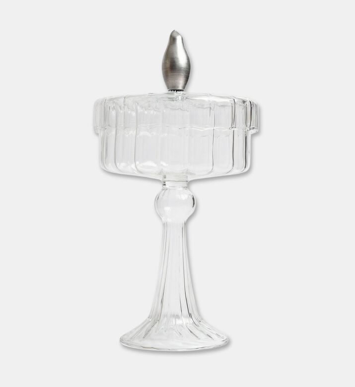 Byleasfeir Glass Silver Base Maamoul Bowl, Silver, S, Packshot View