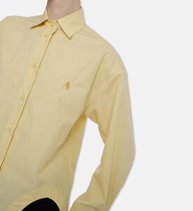 The Attico Diana Poplin Curved Hem Shirt, Model View