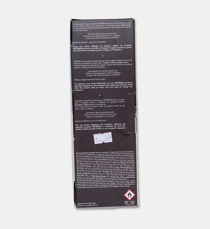 Esteban Paris Cedre Scented Refillable Bouquet 100 Ml, Packshot View