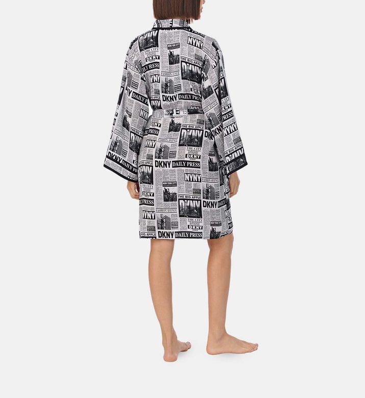 Newspaper-print Robe