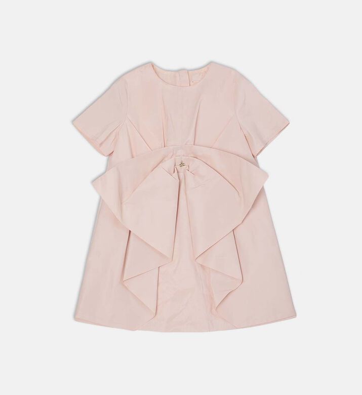 Ruffle Short-sleeve Flared Dress