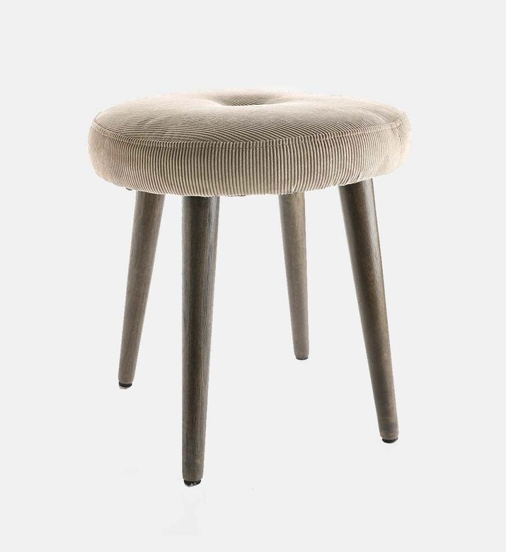 Home Deco and More Frisco Smoked Base Stool, Beige, Packshot View