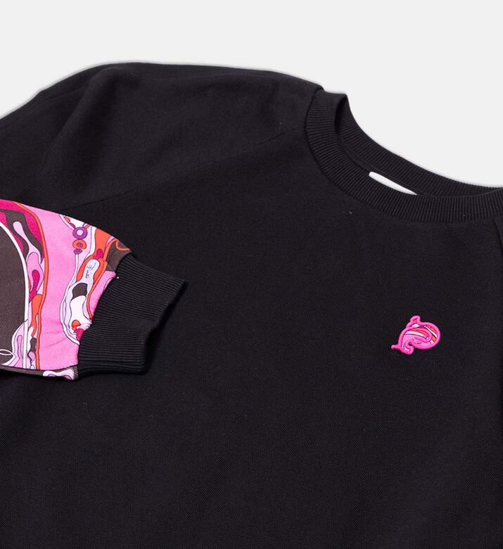 Logo-detail Abstract-print Sweatshirt