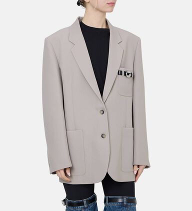 Belted-pocket Blazer