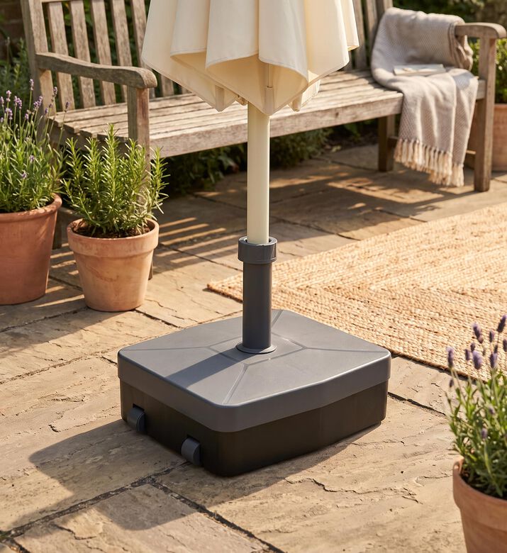 Home Deco and More Wheeled Parasol Stand, Packshot View