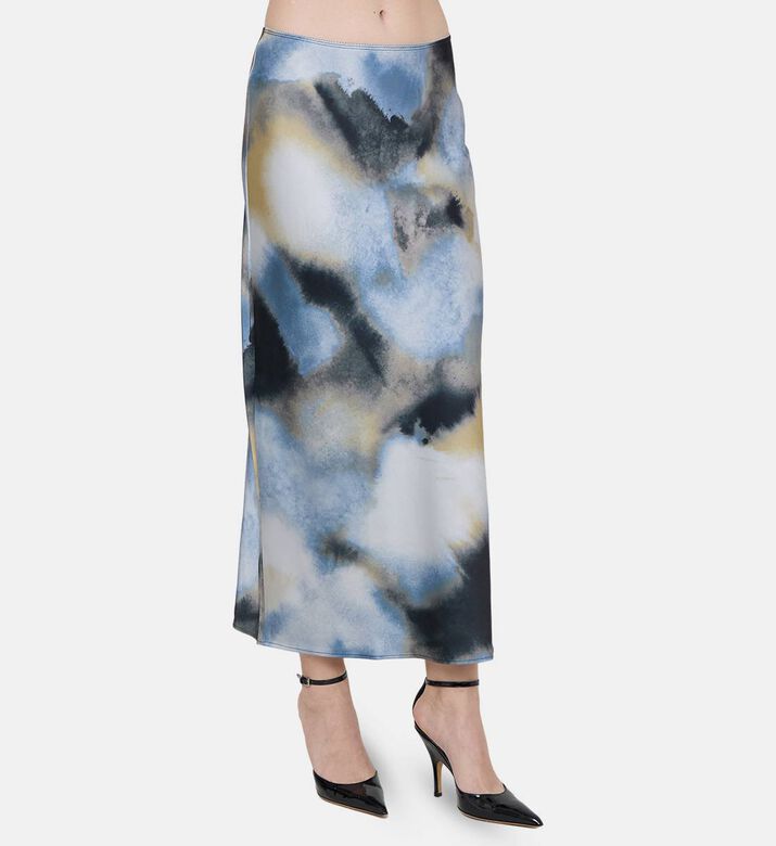 Saagneta Long Satin Skirt