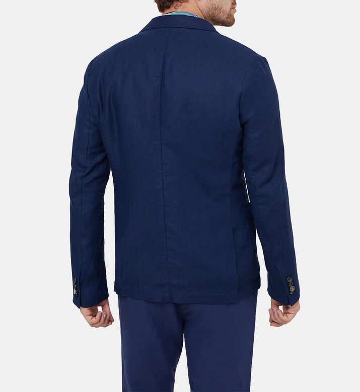 Linen Blend Herringbone Blazer