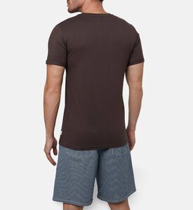 Les Deux Logo-embroidery Short-sleeve T-shirt, Brown, S, Model View