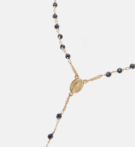 Rosary-style Cross Pendant Necklace