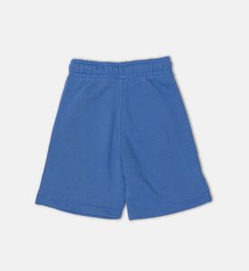 Elastic Waistband Embroided Logo Slip Pockets Shorts